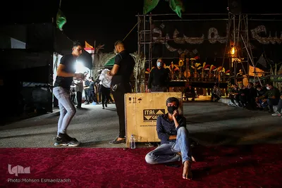 عزاداری شب سوم محرم در بلوار نماز مشهد
