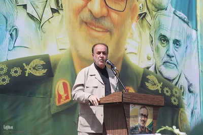 تشییع پیکر سپهبد شهید علی شادمانی در همدان‎