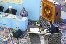 رقابت شرکت کنندگان در روز پایانی مسابقات قرآن کربلا