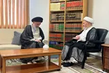 آیت‌الله حسینی‌بوشهری با آیت‌الله العظمی سبحانی دیدار کرد