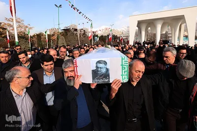 مراسم تشییع پیکر جهادگر فقید، شهید اسماعیل احمدی در وزارت ورزش و جوانان