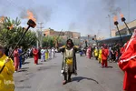 دسته عزاداری روز عاشورا در همدان‎
