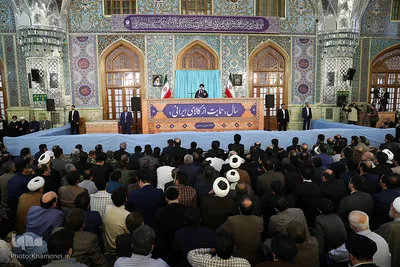 حضور و سخنرانی رهبر انقلاب در حرم مطهر رضوی
