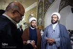 از سمت راست حجت‌الاسلام غلامرضا عادل معاون فرهنگی سازمان اوقاف و امور خیریه و حجت‌الاسلام مرتضی خاکباز مدیرکل اوقاف و امور خیریه خوزستان 