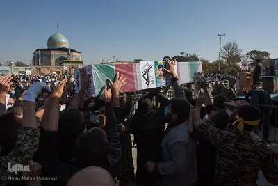مراسم وداع با شهید مدافع حرم «زکریا شیری» در قزوین