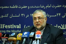 ابوذر ابراهیمی ترکمان در نشست خبری جشنواره بین المللی امام رضا(ع)