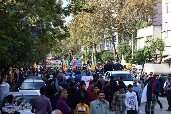 راهپیمایی ضد صهیونیستی مردم شهرستان ساری