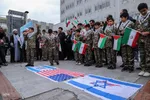 زنجیره انسانی دانش آموزان و کادر درمان تبریز در حمایت از مظلومان غزه‎