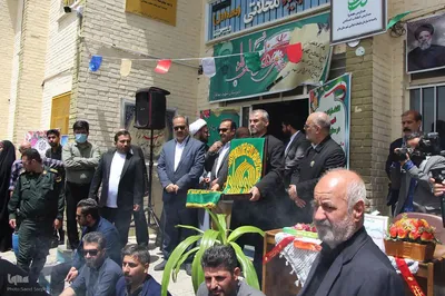 مراسم استقبال از خدام و پرچم رضوی در ملایر