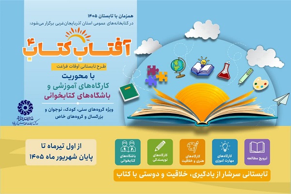 طرح «آفتاب کتاب» در کتابخانه‌های عمومی آذربایجان‌غربی اجرا می‌شود