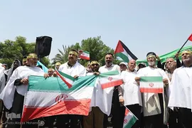 راهپیمایی مردم اهواز علیه تهاجم رژیم صهیونیستی