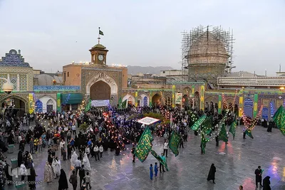 اهتزاز پرچم گنبد منور حضرت عبدالعظیم (ع)