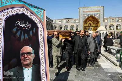 مراسم تشییع کاظم محمدزاده در حرم مطهر رضوی