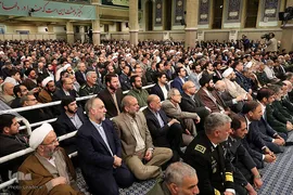 دیدار مسئولان نظام و سفرای کشورهای اسلامی با رهبر انقلاب