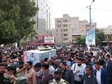 عکس | تشییع شهید مجتبی شهیدی‌زاده تختی در بندرعباس