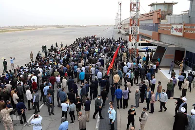 استقبال از پیکر شهید احسان کربلایی‌پور در اهواز