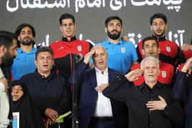 مراسم بدرقه تیم ملی فوتبال ایران در میدان انقلاب