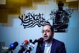 فاضل نظری معاون هنری حوزه هنری درنشست رسانه ای هفته هنر انقلاب اسلامی
