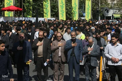 تجمع بزرگ فرهنگیان و دانش آموزان در حمایت از حزب الله لبنان