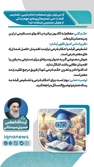 استفاده از هوش مصنوعی برای احکام دینی و تصمیم‌های زندگی