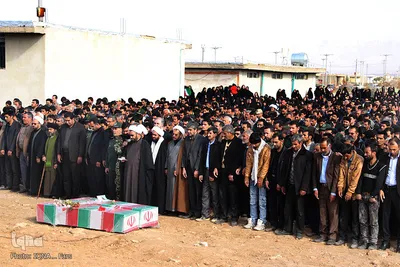 تشییع پیکر دو شهید گمنام در شهرستان بوانات فارس