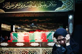 وداع با پیکر شهید مدافع حرم «بهرام مهرداد» در معراج شهدای تهران
