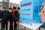 زنجیره انسانی دانش آموزان و کادر درمان تبریز در حمایت از مظلومان غزه‎