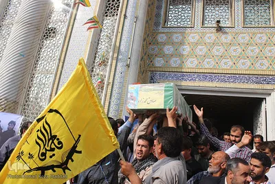 تشییع پیکر شهید صادق محمدزاده از شهدای تیپ فاطمیون