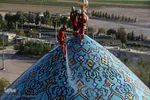آیین شست و شوی گنبد مسجد جمکران