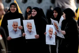 تشییع پیکر شهید سیدرضی در میدان امام حسین(ع)
