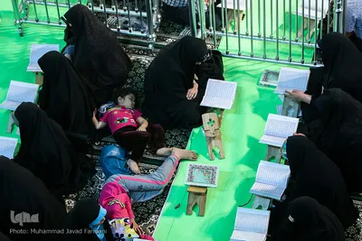 مراسم جزء خوانی قرآن کریم در حرم حضرت عبدالعظیم(ع)