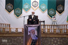 مراسم بزرگداشت آیت الله محمد آصف محسنی(ره) در شبستان امام خمینی (ره) حرم مطهر حضرت فاطمه معصومه سلام الله علیها
