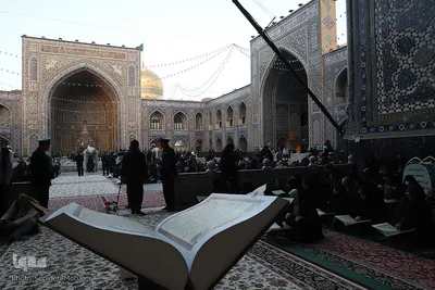 جزء‌خوانی قرآن در مسجد گوهرشاد حرم رضوی