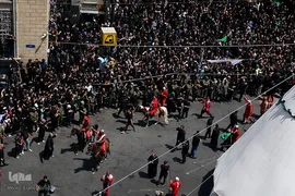 عزاداری عاشورا در چهارراه گلوبندک
