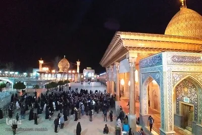 حرم شاهچراغ در سوگ باب‌الحوائج(ع)