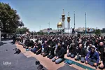 نماز ظهر عاشورا در امامزاده عبدالله (ع) شهرستان همدان