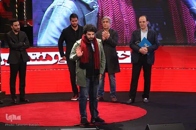 سعید روستایی کارگردان فیلم متری شش و نیم در اختتامیه سی‌وهفتمین جشنواره فیلم فجر