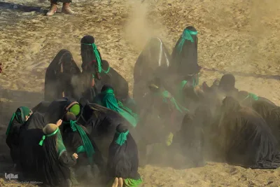مراسم خیمه‌سوزان و مقتل‌خوانی در خمینی‌شهر اصفهان