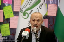 ناصر ابوشریف، نماینده جنبش جهاد اسلامی فلسطین در یازدهمین روز بیست و هفتمین نمایشگاه بین‌المللی قرآن