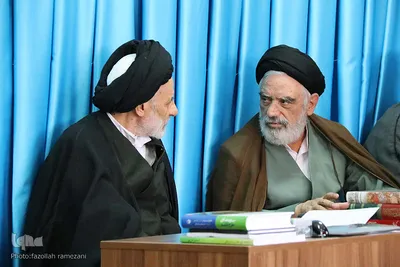 ديدار آيت الله مصباح عاملي مدير محترم حوزه علميه خراسان با آيت الله عبادي نماينده معزز ولي فقيه در خراسان جنوبي‎
