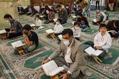 محفل انس با قران در مسجد صاحب‌الزمان سعادت آباد