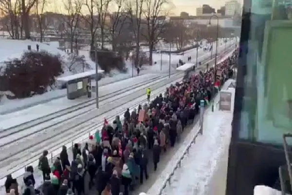 په ناروې کې د  وحشي صیونیسټي رژيم په ضد  ستر ه مظاهره وشوه