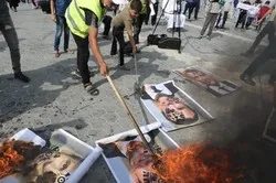 Manifestation à Gaza contre les insultes au Prophète (psl)