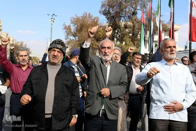 راهپیمایی مردم قزوین در حمایت از مردم غزه