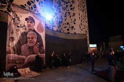 عزاداری شب سوم محرم در میدان امام حسین(ع)