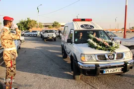 مراسم بدرقه شهید ۴ساله حادثه تروریستی اهواز