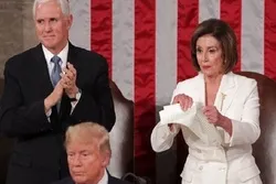 Shugabar Majalisar Wakilan Amurka Ta Keta Matanin Jawabin Trump