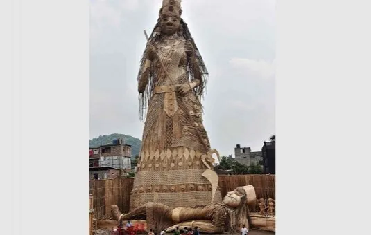 ভারতে মুসলিম বিদ্বেষের চরম সীমালঙ্ঘন, মহিষাসুরের দাড়ি-টুপি!