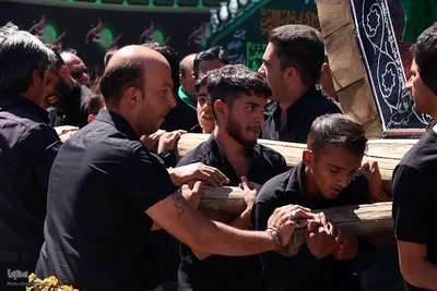 مراسم نخل‌برداری به مناسبت شهادت امام رضا(ع) در یزد‎