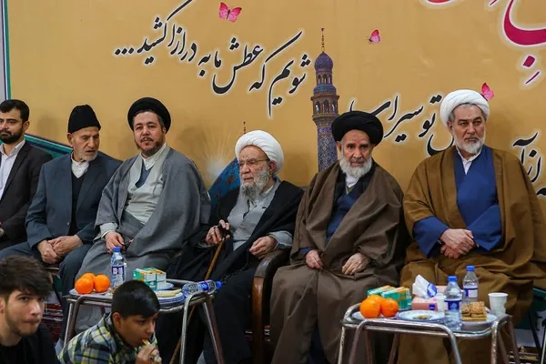 مراسم عمامه گذاری طلاب حوزه علمیه حضرت ولی‌عصر(عج) بناب